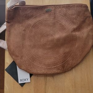 Roxy Brown Embossed Shoulder Bag